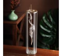 Incense Holder for Sticks [Anti-Ash Flying], Modern Insence-Stick Burner Holder with Removable Glass Ash Catcher, for Home Decor Yoga Meditation
