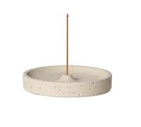 Incense Holder for Sticks, Handmade Ceramic Incense Sticks Holder & Burner with Ash Catcher for Meditation Yoga Spa Relaxation Home Decor Gift (Apricot White 10cm)
