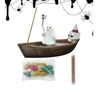 Incense Holder - Ghost Incense Burner Holder, Gothic Censer Ornaments | Zen Meditation Decor Aromatherapy Sculpture, Decorative Fragrance Stand, Spiritual Display Piece For Bedroom Living Room