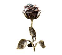 Incense Holder Handcrafted Decorative Burner Unique Zinc Alloy Ornament Sturdy Figurine Suitable for Families Office Room Living Room Farmhouse B, Cyan Blue