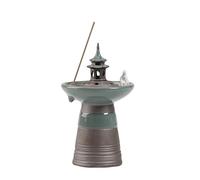 Incense Holder Incense Sticks Three-legged Boshan Furnace Ceramic Small Incense Burner Household Zen Tea Ceremony Aromatherapy Ornaments waterfall Incense Burner Stand