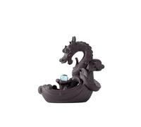 Incense Holder, Large Purple Clay Reverse Flow Incense Burner Tea Ceremony Decorative Item Creative Home Decor