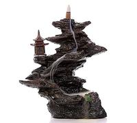 Incense Holder Mountain Incense Holder Waterfall Backflow Incense Burner Tower Incense Holders for Home Office Yoga Tea Ceremony Creative Decoration Gift