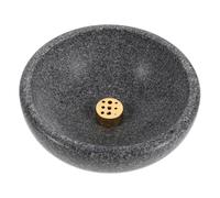 Incense Holder Natural Marble with Brass Detail for Yoga and Décor