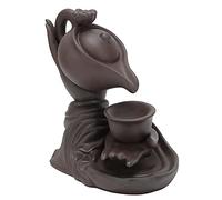 Incense Holder, Red Porcelain Backflow Incense Burner, Teapot Shaped Incense Burner, Incense Cone Burner Aromatherapy Ornament Home Decor