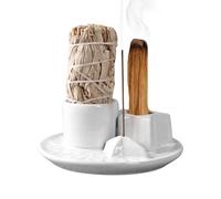 Incense Holder Sticks - Brown White Ceramic Burner, Functional Ashtray Ornament, Stylish Aroma Diffuser Accessory, Versatile Relaxation Decoration, Sweet Meditation | For The