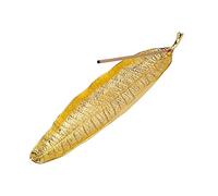Incense Holder Sticks Metal Leaf Ash Catcher 10.2 Inches Long Incense Burner for Home Decoration Handicraft Gift Gold