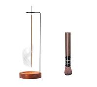 Incense Holder, Wooden Upside Down Incense Stick Holder, with 1 x Wooden Teapot Conditioning Brush for Home Decoration, Yoga Meditation