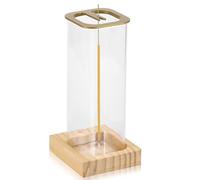 Incense Holder, Wooden Upside down Insensé Sticks Holder, Incense Stick Holders with Removable Glass Ash Catcher, Modern Joss Stick Holder for Yoga Spa Madiation and Home Relaxation(Wood color)