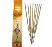 Incense Sahumerio Salvia Blanca and Palo Santo Mystic Spirits Energy Purification and Cleaning - 8 Craft Sticks - HOSTENATURA