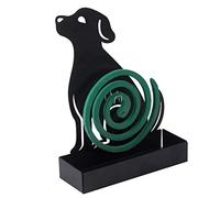 Incense Spiral Holder Mosquito Spiral Metal Black Dog Holder for Indoor and Outdoor Use 14 x 5 x 19 cm