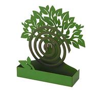 Incense Spiral Holder Mosquito Spiral Metal Green Tree Holder for Indoor and Outdoor Use 17 x 5 x 17.5 cm