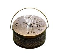 Incense Stick Holder for Spirals, Round Table Decoration with Handle - Storage Box for Incense - For Home, Office, Bedroom, Living Room, Tea Room, Kitchen, Bathroom, Patio, Camping
