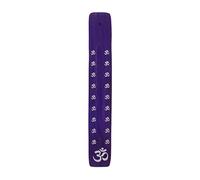 Incense Stick Holder - Joss Sticks Holder Burner Catchers Wooden Stand With Ash Catcher For Home Décor And Fragrant Accessory, Aromatherapy, Meditation, Yoga, Office (Om-Purple)