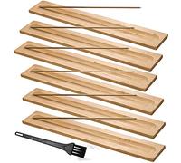 Incense Stick Holders, 6pcs Wood Incense Holder Ash Catcher Incense Stick Burner (23cm/9.05inch), with Cleaning Brush 1pcs