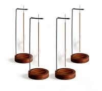 Incense Stick Holders, Wooden Upside Down Incense Holders for Sticks Ash Catcher, Modern Design for Home Decor Yoga Spa Meditation, 4 PCS Incense Holders for Sticks with Cone Coil Feature