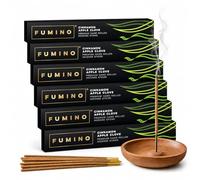 Incense Sticks Cinnamon Apple Clove 84 Pack 6 Boxes - Handmade Low-Smoke