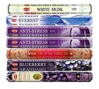 Incense Sticks Collection Packs Fruity Floral Sensual Perfect for Worship Church Temple Wedding Events Anti Stress Aromatherapy Spa Healing Yoga Therapy Relaxation (Anti Stress Collection)