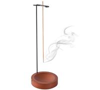 Incense Sticks Holder, Upside Down Incense Stick Holders, Modern Design with Cone Spool, Incenses Burner for Home Office Decor, Yoga, Meditation(Red Brown)