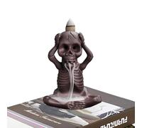 Incense Waterfall Burner | Backflow Incense Holder Skull Shape - Aromatherapy Home Ornament, Classic Style Reflect Elegant Taste of Host, Birthday