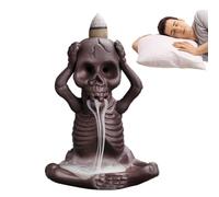 Incense Waterfall Burner, Skull Backflow Cone Incense Holder, Create a Pleasant Atmosphere, Aromatherapy Ornament for Yoga at Home