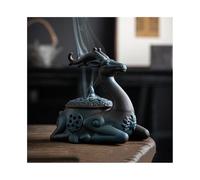 IncenseHolder Creative Ceramic Incense Burner With Lid Home Tea Ceremony Ornament Incense Holder(Blue)