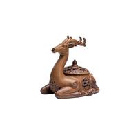 IncenseHolder Creative Ceramic Incense Burner With Lid Home Tea Ceremony Ornament Incense Holder(Bruin)