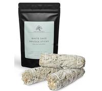Incensera White Sage Smudge Sticks - Pack of 3 Natural Dried Bundles for Burning & Meditation - Cleansing Herbs for Home Energy Rituals, Smudging, Relaxation & Spiritual Wellness