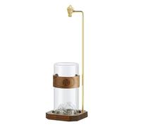 Incenses Holder Anti-Ashes Flying Modern Insence Stick Burners Holder with Removable Glass Catcher Home Decors Incenses Burners with Bottle Catcher