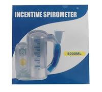Incentive Spirometer Adult,Breathing Exercise Device for Lungs,Breathing Trainer,Spirometer Lung Exerciser-5000ml Volume Measurement with Flow Rate Indicator