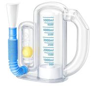 Incentive Spirometer-Incentive Spirometer Adult Breathing Exercise Device for Lungs,Deep Breathing Trainer for Children and Adults,5000ml Capacity Measurement with Flow Indicator
