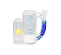 Incentive Spirometer (WHITE02),Breathing Exercise Device for Lungs,Breathing Trainer for Adults,5000ml Volume Measurement with Flow Rate Indicator