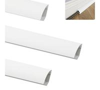 INCETUE Quarter Round Cable Duct for Corners, Triangular Self-Adhesive for Flush-Mounted Cables, White, 6.6 m