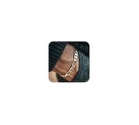 ⅓inch(8mm) White Gold Figaro Chain Bracelets for Men,Luxury Mens Bracelet,High-end Silver Chain Bracelets for Women,Hypoallergenic Durable Stacking Bracelet Gift for Boyfriend,Dad,Grilfriend 7.5-9IN