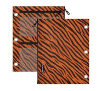 inch binders 3 Ringing 2 pack Fierce Tigers Stripe Animal Print Orange