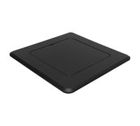 Inch Black ABS Ceiling Access Panel Cover for Drywall | Hidden Wall Plate, Adhesive Fit for Pipe Holes, Tile Surfaces, Utility Closets and Commercial Spaces