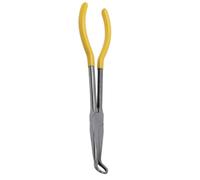 Inch Extended Round Nose Pliers for Precise Wire Clamping and Repairs | Steel Construction, Yellow Rubber Coated Handle, Long Reach Design, for Cables, Clamps, Hvac Maintenance and Engine Bay Work