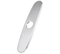 Inch Stainless Steel Faucet Deck Plate for Single Hole Sinks | Brushed Silver Finish, round Edge Design, Water Spot Resistant Surface, Kitchen and Bathroom Retrofit Use