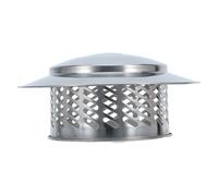 Inch Stainless Steel Round Chimney Flue Cover Rain Cap | Polished Silver Finish, Cone Shaped Roof Terminal, for Outdoor Wood Stove Pipes and Flue Maintenance