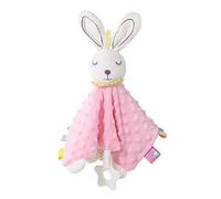 Inchant Baby Comforters Blanket Soft Touch Tag Blankets Comforter Toy with Taggies Bunny Comfort Blanket for Newborn Baby Girls Boys Best Gifts, Pink
