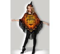 InCharacter Happy Halloween Eat Drink Be Scary Bats Sexy Costume Poncho 12051