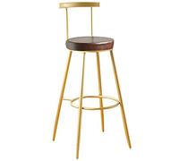 Inches High Barstools PU Leather Stools with Back Kitchen Island Bar Chair, Counter Height Upholstered Seat, Tall Stool for, Breakfast, Pubs (Brown,65cm/26in)