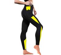 Inches Slimmer Hot Neoprene Shorts with Pocket for Women Weight Loss Slimming Sauna Sweat Pants Workout Body Shaper Yoga Leggings (Full Length Black, L (size guide is the last item picture))