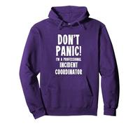 Incident Coordinator Pullover Hoodie, Adult Unisex, Purple, XX-Large