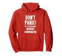 Incident Coordinator Pullover Hoodie, Adult Unisex, Red, X-Large