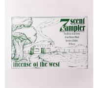 Incienso de Santa Fe - 7 Scent Sampler Natural Wood Incense with Burner, Includes Piñon, Cedar, Juniper, Hickory, Alder, Mesquite, and Fir Balsam (70 Bricks) - Made in The USA