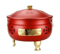 Incinerator, Burn Barrel, Yard Waste Incinerator Metal Incinerator Cage with Burning Tongs Fire Pit Fire Barrel for Burning Trash Outdoor for Leaves Paper Wood, Garden Incinerator(Red A,Small)