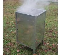 Gr8 Garden Incinerator Fire Bin 90l Burning Garden Galvanized Waste Wood Leaves Metal Trash in Silver Gr8 Garden Silver