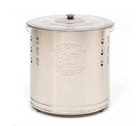 Incinerator with Stainless Steel Drum for Burning Paper, Leaves, and Garbage - Includes Mesh and Lining, Medium Size