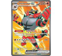 Incineroar ex 187/162 Ultra Rare Pokemon Card (SV Temporal Forces) + 1x TitanCards® Toploader